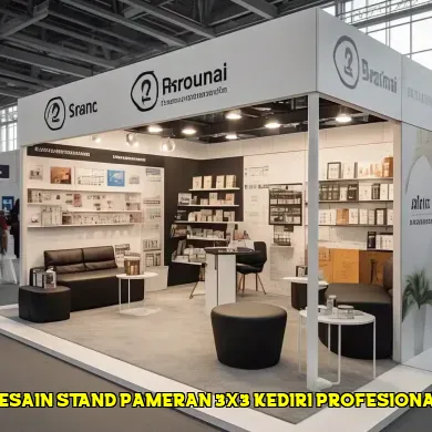 desain stand pameran 3x3 kediri profesional
